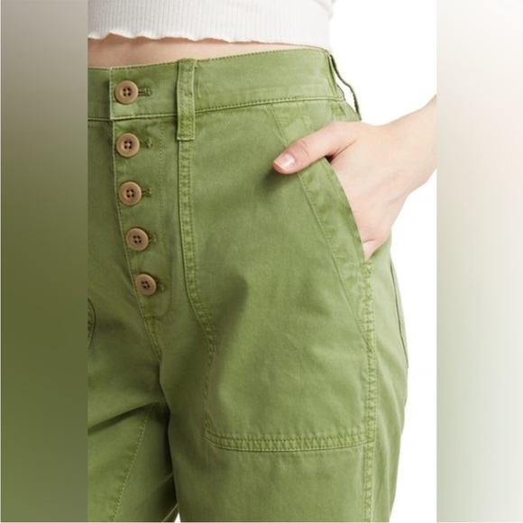 Madewell Griff Twill Jogger Pants Faded Fern 26 NWT - Picture 8 of 8